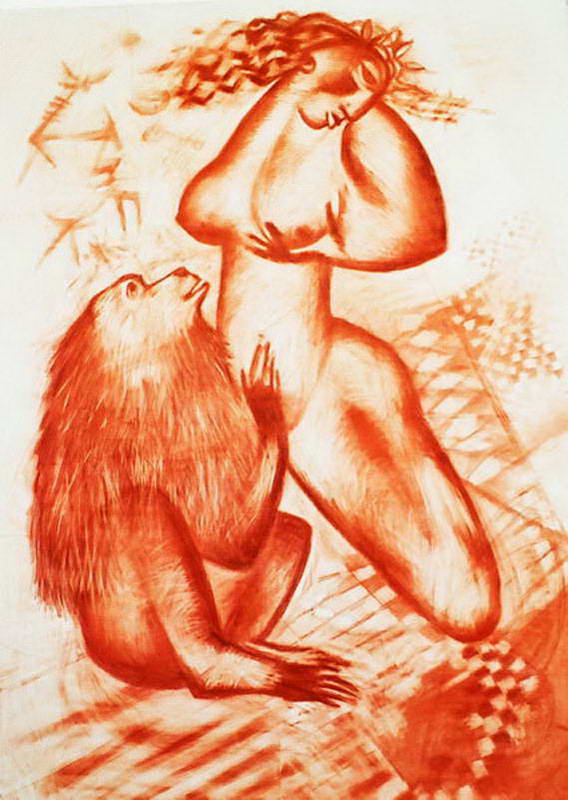 100X150 cm Annana No4 Drawing 2010